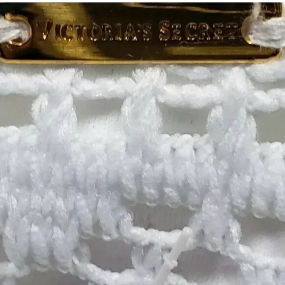 Victorias Secret Swim Cheeky String Bikini bottom Crochet lace white Med… - Picture 7 of 9
